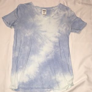 PINK tie dye V neck